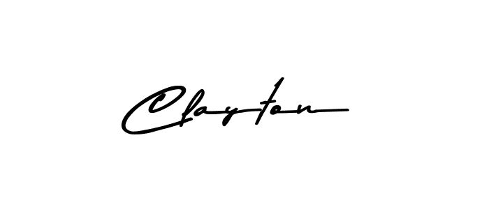 Use a signature maker to create a handwritten signature online. With this signature software, you can design (Asem Kandis PERSONAL USE) your own signature for name Clayton. Clayton signature style 9 images and pictures png