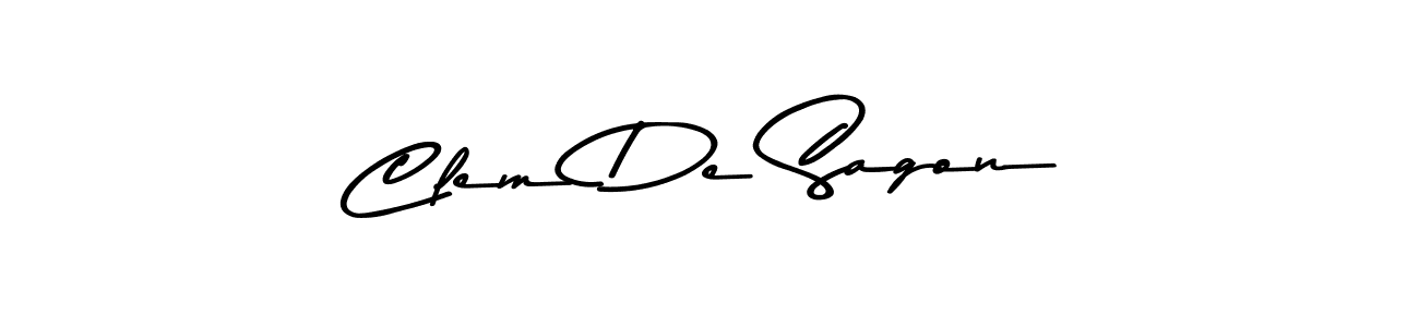 Also You can easily find your signature by using the search form. We will create Clem De Sagon name handwritten signature images for you free of cost using Asem Kandis PERSONAL USE sign style. Clem De Sagon signature style 9 images and pictures png