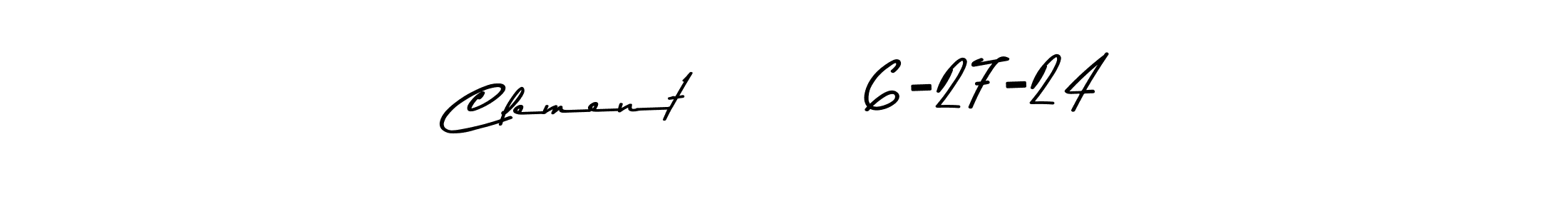 Similarly Asem Kandis PERSONAL USE is the best handwritten signature design. Signature creator online .You can use it as an online autograph creator for name Clement        6-27-24. Clement        6-27-24 signature style 9 images and pictures png