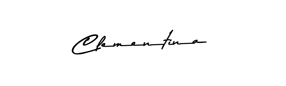 How to make Clementina signature? Asem Kandis PERSONAL USE is a professional autograph style. Create handwritten signature for Clementina name. Clementina signature style 9 images and pictures png