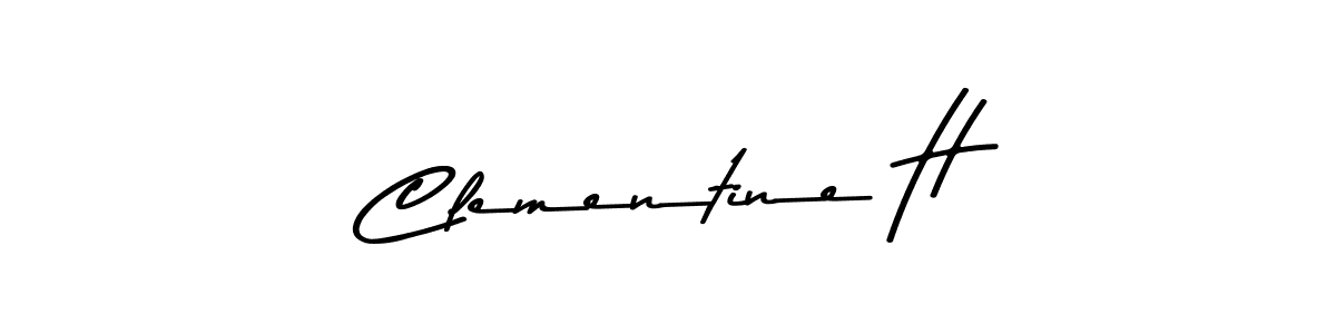The best way (Asem Kandis PERSONAL USE) to make a short signature is to pick only two or three words in your name. The name Clementine H include a total of six letters. For converting this name. Clementine H signature style 9 images and pictures png