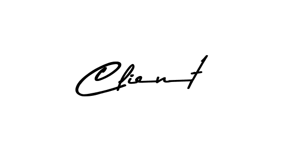 Create a beautiful signature design for name Client. With this signature (Asem Kandis PERSONAL USE) fonts, you can make a handwritten signature for free. Client signature style 9 images and pictures png