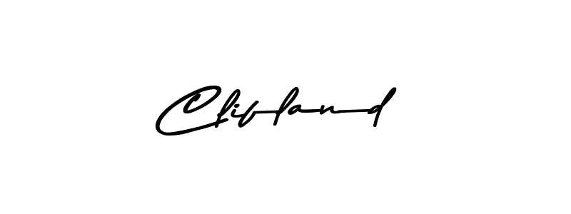 Make a beautiful signature design for name Clifland. With this signature (Asem Kandis PERSONAL USE) style, you can create a handwritten signature for free. Clifland signature style 9 images and pictures png