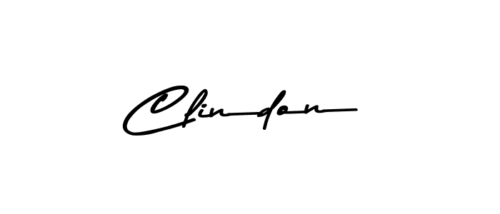 How to make Clindon name signature. Use Asem Kandis PERSONAL USE style for creating short signs online. This is the latest handwritten sign. Clindon signature style 9 images and pictures png