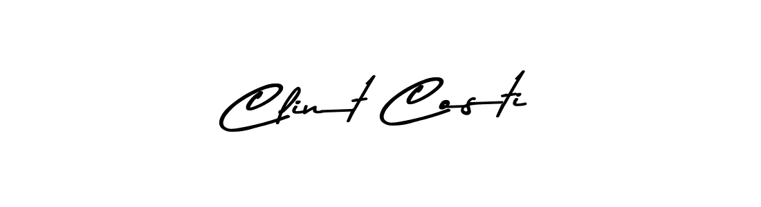 Design your own signature with our free online signature maker. With this signature software, you can create a handwritten (Asem Kandis PERSONAL USE) signature for name Clint Costi. Clint Costi signature style 9 images and pictures png