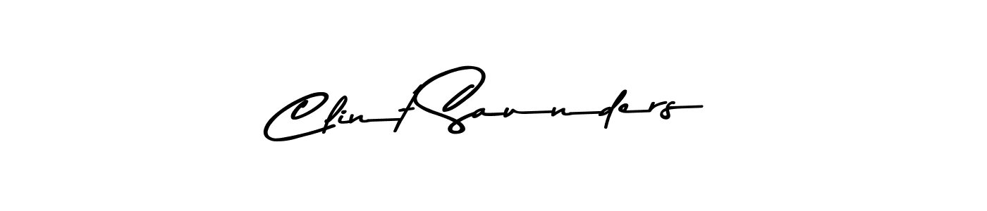 Design your own signature with our free online signature maker. With this signature software, you can create a handwritten (Asem Kandis PERSONAL USE) signature for name Clint Saunders. Clint Saunders signature style 9 images and pictures png