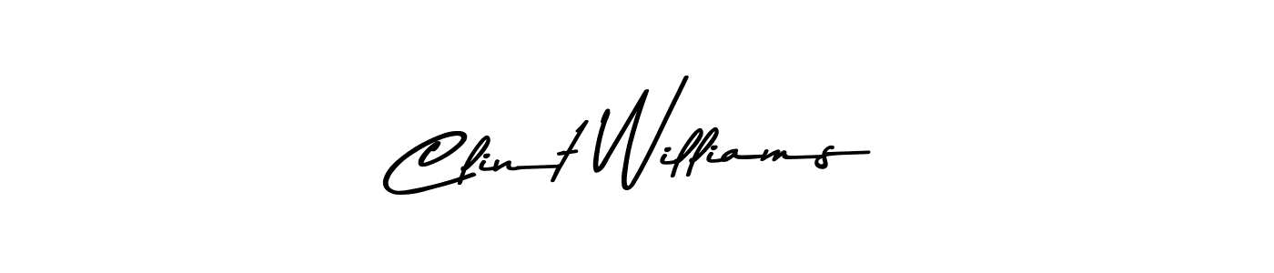 How to make Clint Williams name signature. Use Asem Kandis PERSONAL USE style for creating short signs online. This is the latest handwritten sign. Clint Williams signature style 9 images and pictures png