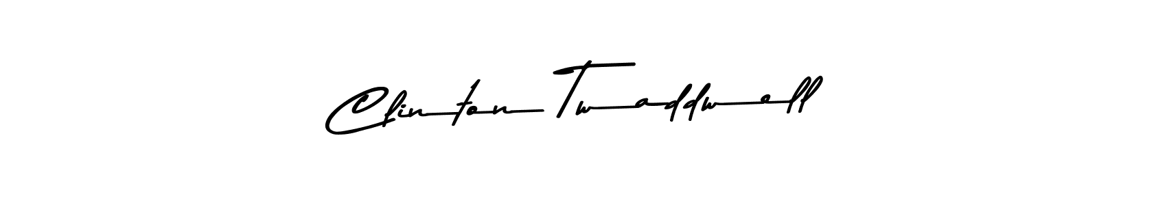 Create a beautiful signature design for name Clinton Twaddwell. With this signature (Asem Kandis PERSONAL USE) fonts, you can make a handwritten signature for free. Clinton Twaddwell signature style 9 images and pictures png