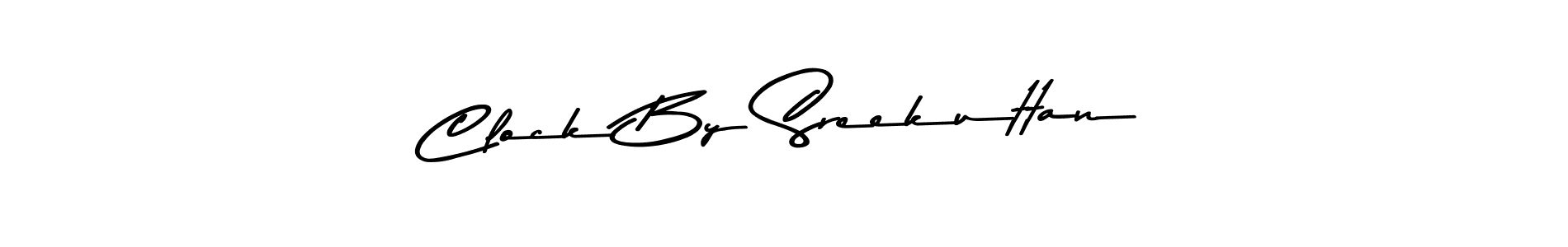 The best way (Asem Kandis PERSONAL USE) to make a short signature is to pick only two or three words in your name. The name Clock By Sreekuttan include a total of six letters. For converting this name. Clock By Sreekuttan signature style 9 images and pictures png