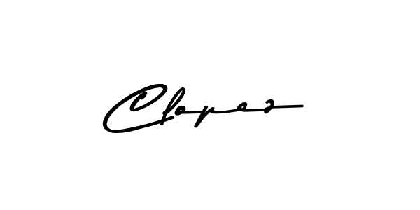 Use a signature maker to create a handwritten signature online. With this signature software, you can design (Asem Kandis PERSONAL USE) your own signature for name Clopez. Clopez signature style 9 images and pictures png