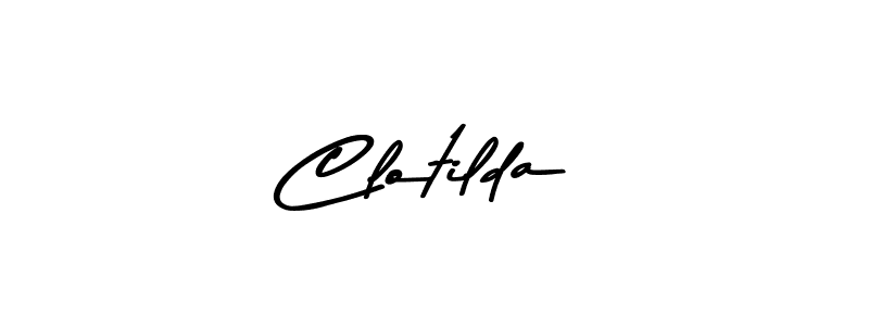 Design your own signature with our free online signature maker. With this signature software, you can create a handwritten (Asem Kandis PERSONAL USE) signature for name Clotilda. Clotilda signature style 9 images and pictures png