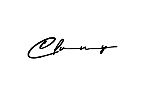 How to make Cluny name signature. Use Asem Kandis PERSONAL USE style for creating short signs online. This is the latest handwritten sign. Cluny signature style 9 images and pictures png