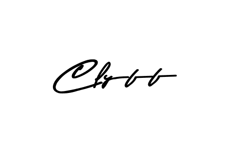 Use a signature maker to create a handwritten signature online. With this signature software, you can design (Asem Kandis PERSONAL USE) your own signature for name Clyff. Clyff signature style 9 images and pictures png