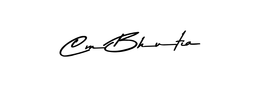 Make a beautiful signature design for name Cm Bhutia. With this signature (Asem Kandis PERSONAL USE) style, you can create a handwritten signature for free. Cm Bhutia signature style 9 images and pictures png