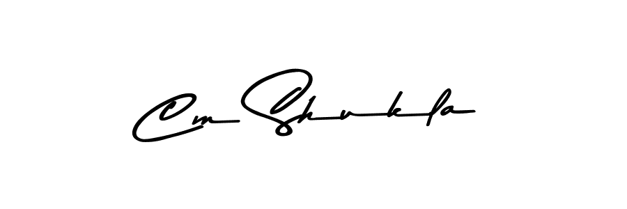 Create a beautiful signature design for name Cm Shukla. With this signature (Asem Kandis PERSONAL USE) fonts, you can make a handwritten signature for free. Cm Shukla signature style 9 images and pictures png