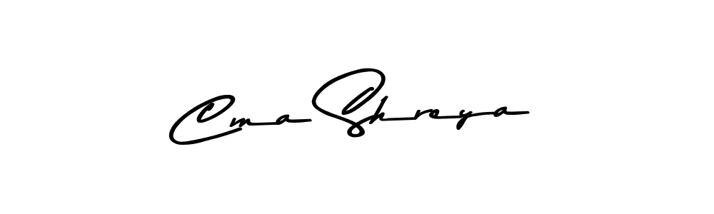 Create a beautiful signature design for name Cma Shreya. With this signature (Asem Kandis PERSONAL USE) fonts, you can make a handwritten signature for free. Cma Shreya signature style 9 images and pictures png