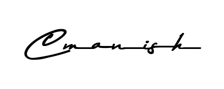 Create an unforgettable impression when signing with Cmanish name styled in Asem Kandis PERSONAL USE typography. 100% free online generator. Cmanish signature style 9 images and pictures png