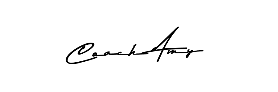 Use a signature maker to create a handwritten signature online. With this signature software, you can design (Asem Kandis PERSONAL USE) your own signature for name Coach Amy. Coach Amy signature style 9 images and pictures png