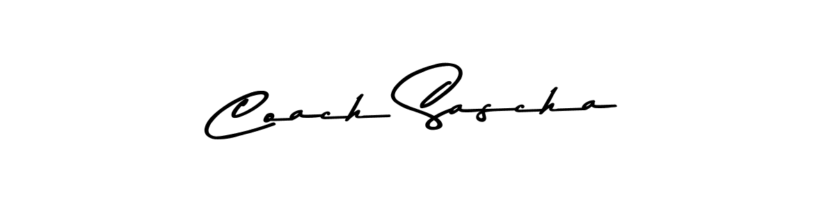 Coach Sascha stylish signature style. Best Handwritten Sign (Asem Kandis PERSONAL USE) for my name. Handwritten Signature Collection Ideas for my name Coach Sascha. Coach Sascha signature style 9 images and pictures png