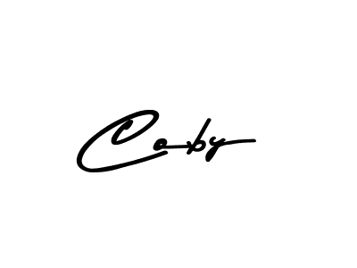 Also You can easily find your signature by using the search form. We will create Coby name handwritten signature images for you free of cost using Asem Kandis PERSONAL USE sign style. Coby signature style 9 images and pictures png