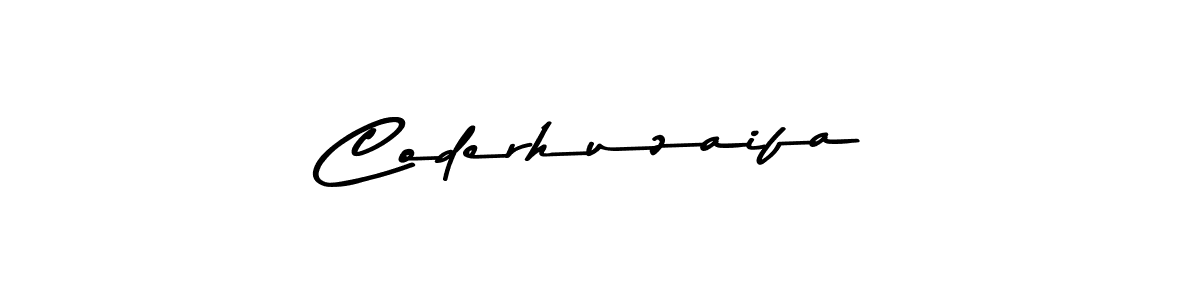Make a beautiful signature design for name Coderhuzaifa. With this signature (Asem Kandis PERSONAL USE) style, you can create a handwritten signature for free. Coderhuzaifa signature style 9 images and pictures png