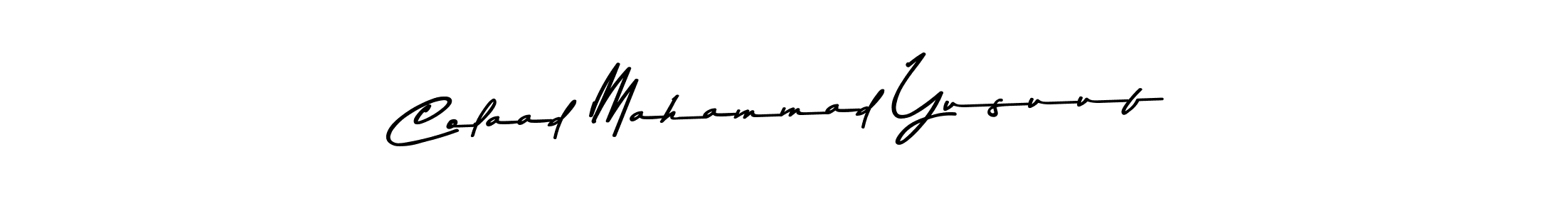 Make a short Colaad Mahammad Yusuuf signature style. Manage your documents anywhere anytime using Asem Kandis PERSONAL USE. Create and add eSignatures, submit forms, share and send files easily. Colaad Mahammad Yusuuf signature style 9 images and pictures png
