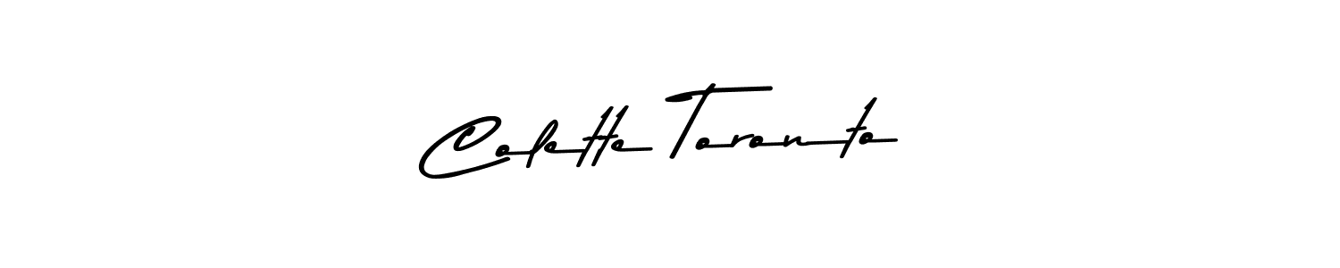 Make a beautiful signature design for name Colette Toronto. With this signature (Asem Kandis PERSONAL USE) style, you can create a handwritten signature for free. Colette Toronto signature style 9 images and pictures png