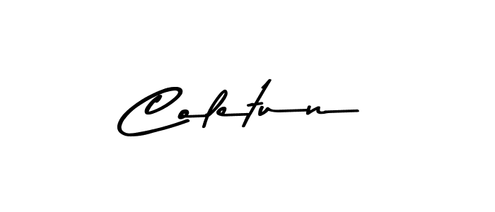 Coletun stylish signature style. Best Handwritten Sign (Asem Kandis PERSONAL USE) for my name. Handwritten Signature Collection Ideas for my name Coletun. Coletun signature style 9 images and pictures png