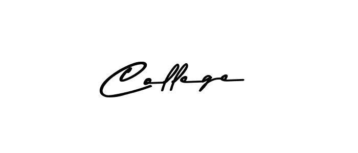 Design your own signature with our free online signature maker. With this signature software, you can create a handwritten (Asem Kandis PERSONAL USE) signature for name College. College signature style 9 images and pictures png