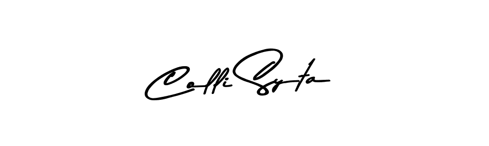 How to make Colli Syta name signature. Use Asem Kandis PERSONAL USE style for creating short signs online. This is the latest handwritten sign. Colli Syta signature style 9 images and pictures png