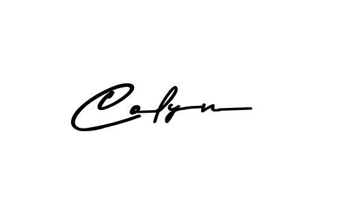 Create a beautiful signature design for name Colyn. With this signature (Asem Kandis PERSONAL USE) fonts, you can make a handwritten signature for free. Colyn signature style 9 images and pictures png