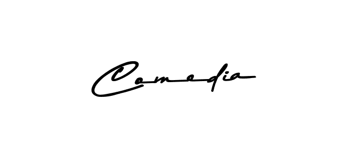 How to make Comedia name signature. Use Asem Kandis PERSONAL USE style for creating short signs online. This is the latest handwritten sign. Comedia signature style 9 images and pictures png