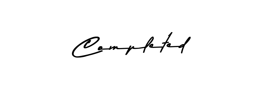 Design your own signature with our free online signature maker. With this signature software, you can create a handwritten (Asem Kandis PERSONAL USE) signature for name Completed. Completed signature style 9 images and pictures png