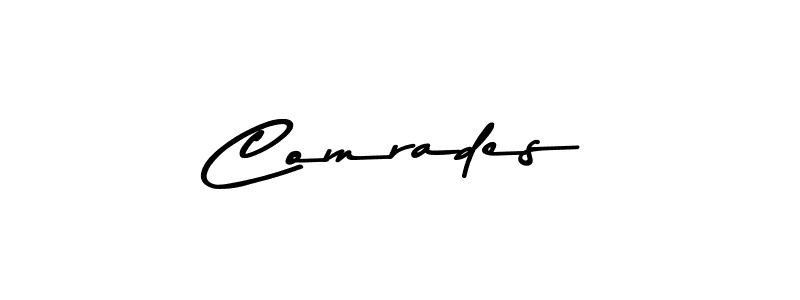 Create a beautiful signature design for name Comrades. With this signature (Asem Kandis PERSONAL USE) fonts, you can make a handwritten signature for free. Comrades signature style 9 images and pictures png