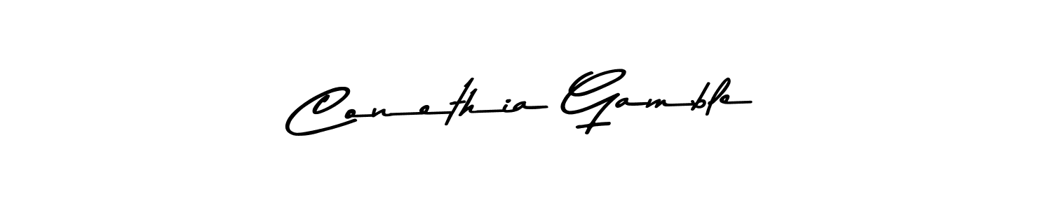 Also You can easily find your signature by using the search form. We will create Conethia Gamble name handwritten signature images for you free of cost using Asem Kandis PERSONAL USE sign style. Conethia Gamble signature style 9 images and pictures png