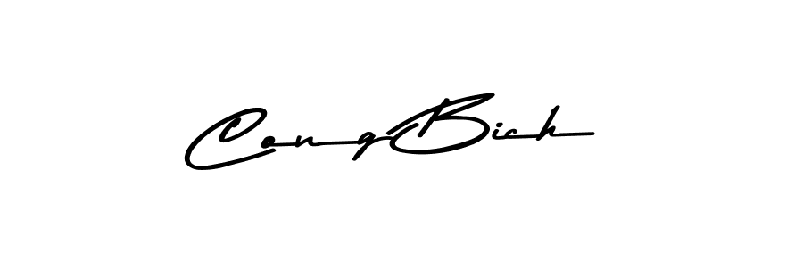 This is the best signature style for the Cong Bich name. Also you like these signature font (Asem Kandis PERSONAL USE). Mix name signature. Cong Bich signature style 9 images and pictures png