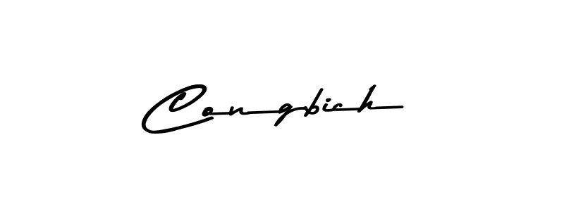 Also You can easily find your signature by using the search form. We will create Congbich name handwritten signature images for you free of cost using Asem Kandis PERSONAL USE sign style. Congbich signature style 9 images and pictures png