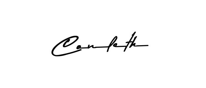 Make a beautiful signature design for name Conleth. With this signature (Asem Kandis PERSONAL USE) style, you can create a handwritten signature for free. Conleth signature style 9 images and pictures png