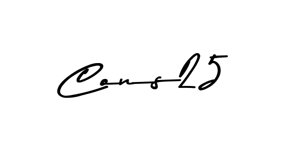 Create a beautiful signature design for name Cons25. With this signature (Asem Kandis PERSONAL USE) fonts, you can make a handwritten signature for free. Cons25 signature style 9 images and pictures png