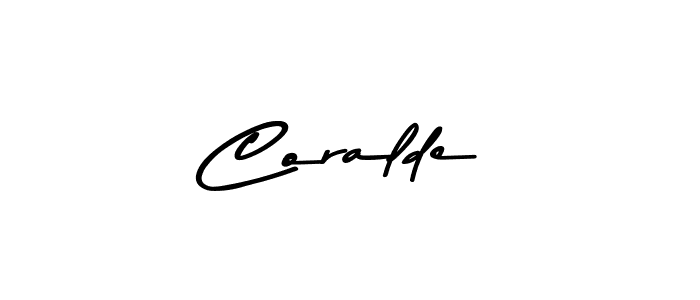 This is the best signature style for the Coralde name. Also you like these signature font (Asem Kandis PERSONAL USE). Mix name signature. Coralde signature style 9 images and pictures png