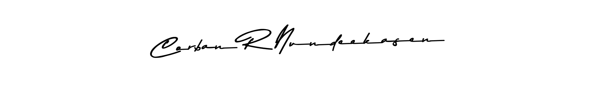 Also we have Corban R Nundeekasen name is the best signature style. Create professional handwritten signature collection using Asem Kandis PERSONAL USE autograph style. Corban R Nundeekasen signature style 9 images and pictures png