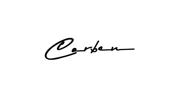 How to make Corben name signature. Use Asem Kandis PERSONAL USE style for creating short signs online. This is the latest handwritten sign. Corben signature style 9 images and pictures png