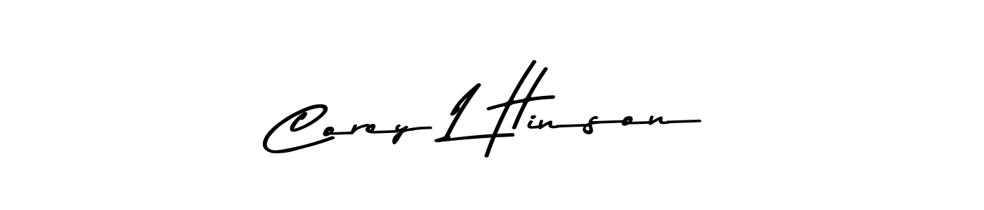 Create a beautiful signature design for name Corey L Hinson. With this signature (Asem Kandis PERSONAL USE) fonts, you can make a handwritten signature for free. Corey L Hinson signature style 9 images and pictures png