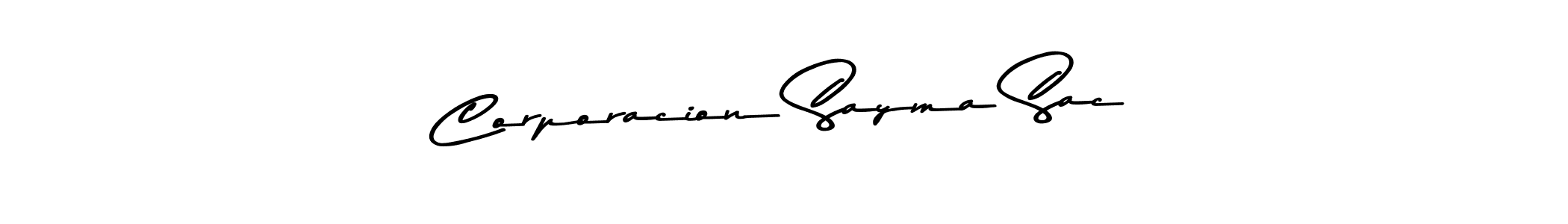 Use a signature maker to create a handwritten signature online. With this signature software, you can design (Asem Kandis PERSONAL USE) your own signature for name Corporacion Sayma Sac. Corporacion Sayma Sac signature style 9 images and pictures png