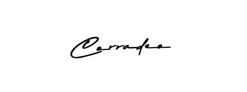 Make a beautiful signature design for name Corradeo. With this signature (Asem Kandis PERSONAL USE) style, you can create a handwritten signature for free. Corradeo signature style 9 images and pictures png