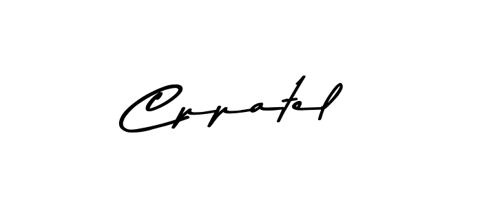 Make a beautiful signature design for name Cppatel. With this signature (Asem Kandis PERSONAL USE) style, you can create a handwritten signature for free. Cppatel signature style 9 images and pictures png