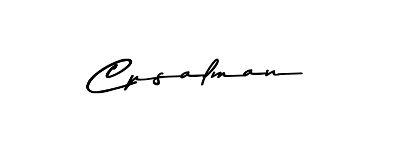 Use a signature maker to create a handwritten signature online. With this signature software, you can design (Asem Kandis PERSONAL USE) your own signature for name Cpsalman. Cpsalman signature style 9 images and pictures png