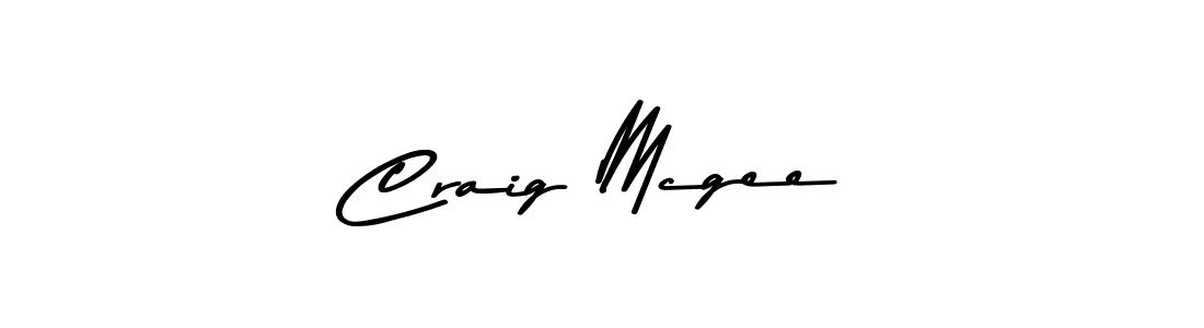 Create a beautiful signature design for name Craig Mcgee. With this signature (Asem Kandis PERSONAL USE) fonts, you can make a handwritten signature for free. Craig Mcgee signature style 9 images and pictures png