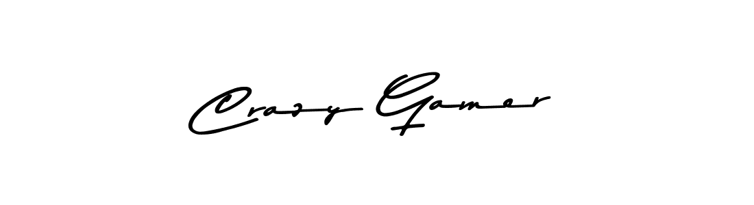 How to make Crazy Gamer name signature. Use Asem Kandis PERSONAL USE style for creating short signs online. This is the latest handwritten sign. Crazy Gamer signature style 9 images and pictures png