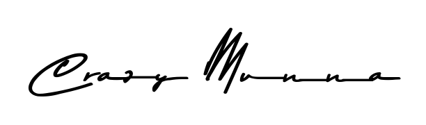 A timeless handwritten aesthetic for Crazy Munna. The Asem Kandis PERSONAL USE font gives your signature a handcrafted feel with natural curves. Crazy Munna signature style 9 images and pictures png
